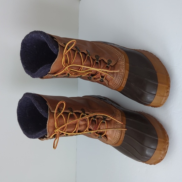 L.L. Bean Maine Gum Shoe 90s Felt Lined Hunting Boots USA Men Size 8 - Picture 1 of 12